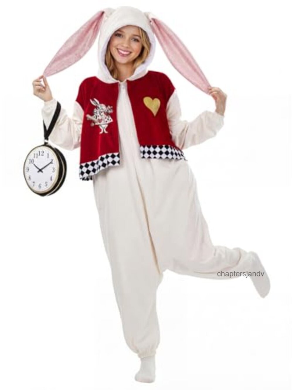 Magical Bunny Onesie Costume 3D Hooded One-Piece Pajama Halloween Cosplay